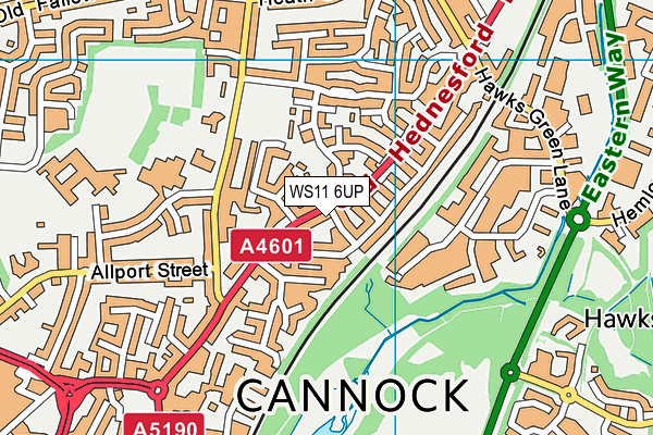 WS11 6UP map - OS VectorMap District (Ordnance Survey) WS11 6UP map - OS VectorMap District (Ordnance Survey)