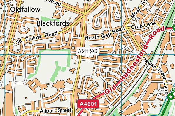 WS11 6XG map - OS VectorMap District (Ordnance Survey) WS11 6XG map - OS VectorMap District (Ordnance Survey)
