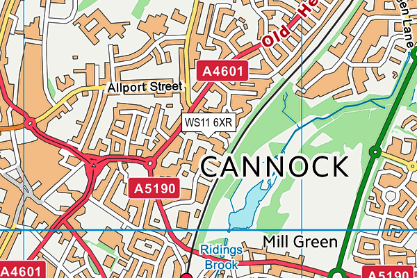 WS11 6XR map - OS VectorMap District (Ordnance Survey) WS11 6XR map - OS VectorMap District (Ordnance Survey)