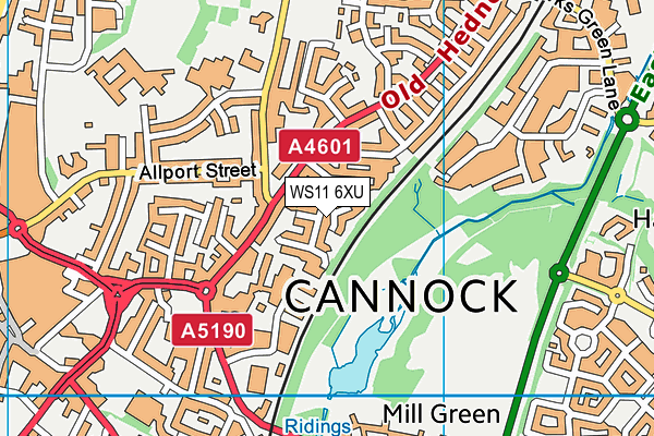 WS11 6XU map - OS VectorMap District (Ordnance Survey) WS11 6XU map - OS VectorMap District (Ordnance Survey)