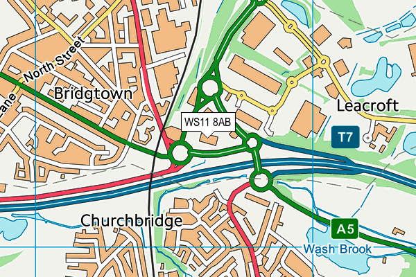 WS11 8AB map - OS VectorMap District (Ordnance Survey) WS11 8AB map - OS VectorMap District (Ordnance Survey)