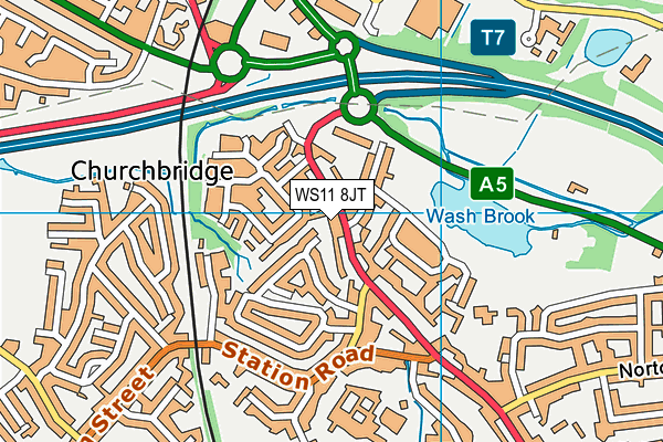 WS11 8JT map - OS VectorMap District (Ordnance Survey)