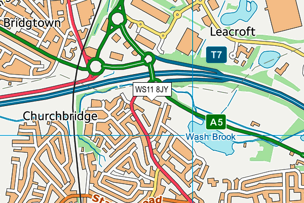 WS11 8JY map - OS VectorMap District (Ordnance Survey)