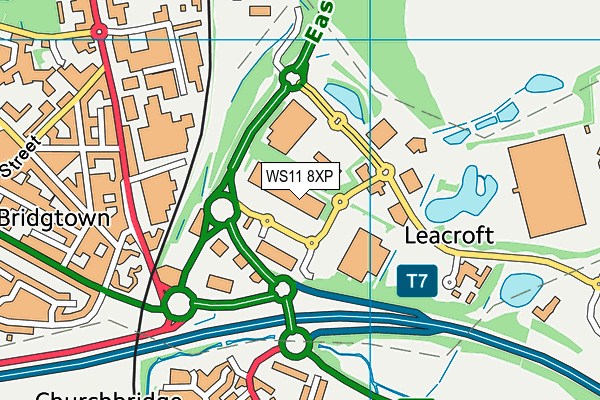 WS11 8XP map - OS VectorMap District (Ordnance Survey) WS11 8XP map - OS VectorMap District (Ordnance Survey)