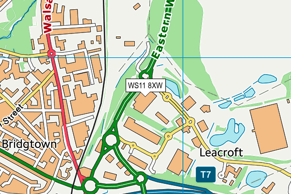 WS11 8XW map - OS VectorMap District (Ordnance Survey) WS11 8XW map - OS VectorMap District (Ordnance Survey)