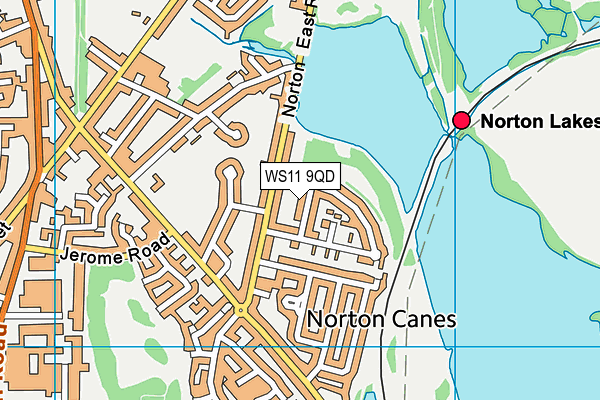 WS11 9QD map - OS VectorMap District (Ordnance Survey) WS11 9QD map - OS VectorMap District (Ordnance Survey)