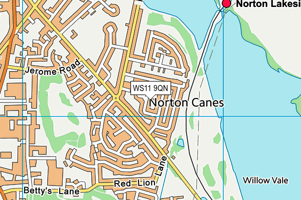 WS11 9QN map - OS VectorMap District (Ordnance Survey)