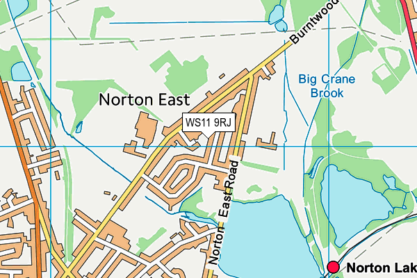 WS11 9RJ map - OS VectorMap District (Ordnance Survey)