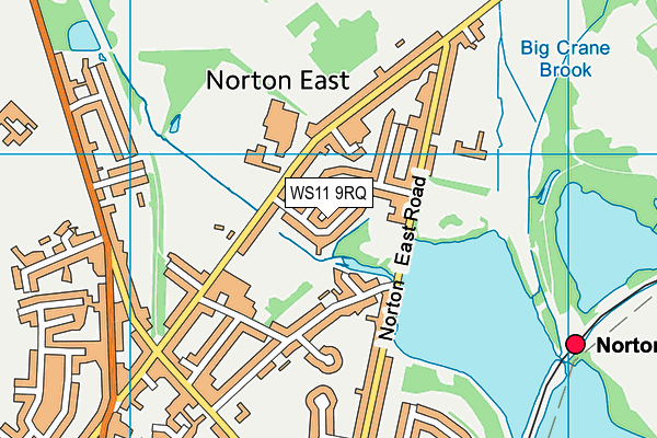 WS11 9RQ map - OS VectorMap District (Ordnance Survey) WS11 9RQ map - OS VectorMap District (Ordnance Survey)