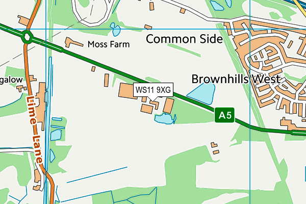 WS11 9XG map - OS VectorMap District (Ordnance Survey) WS11 9XG map - OS VectorMap District (Ordnance Survey)