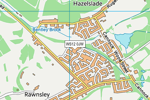 WS12 0JW map - OS VectorMap District (Ordnance Survey) WS12 0JW map - OS VectorMap District (Ordnance Survey)