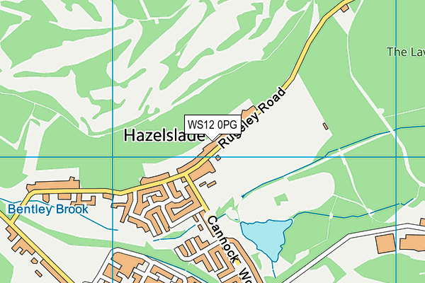 WS12 0PG map - OS VectorMap District (Ordnance Survey) WS12 0PG map - OS VectorMap District (Ordnance Survey)