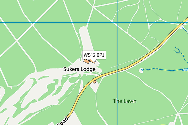WS12 0PJ map - OS VectorMap District (Ordnance Survey) WS12 0PJ map - OS VectorMap District (Ordnance Survey)