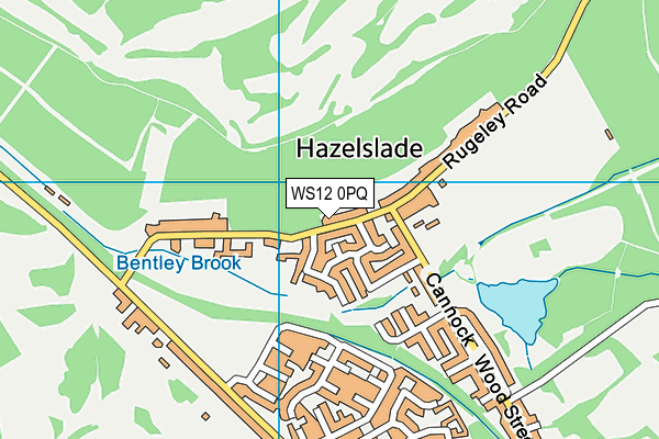 WS12 0PQ map - OS VectorMap District (Ordnance Survey) WS12 0PQ map - OS VectorMap District (Ordnance Survey)