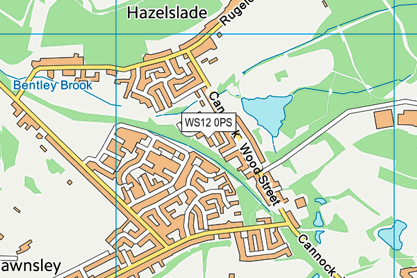 WS12 0PS map - OS VectorMap District (Ordnance Survey) WS12 0PS map - OS VectorMap District (Ordnance Survey)
