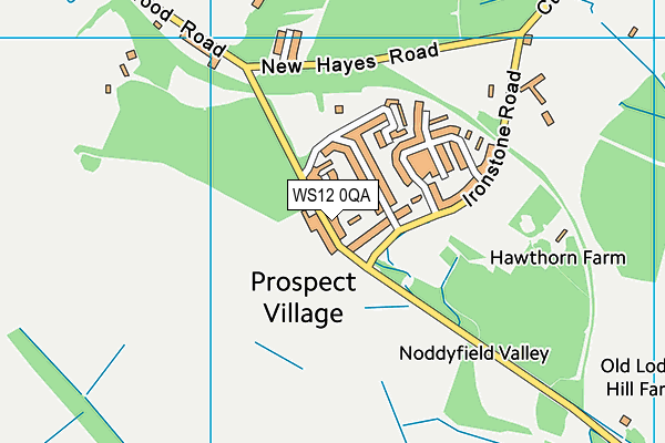 WS12 0QA map - OS VectorMap District (Ordnance Survey) WS12 0QA map - OS VectorMap District (Ordnance Survey)