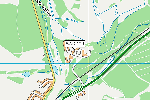 WS12 0QU map - OS VectorMap District (Ordnance Survey) WS12 0QU map - OS VectorMap District (Ordnance Survey)