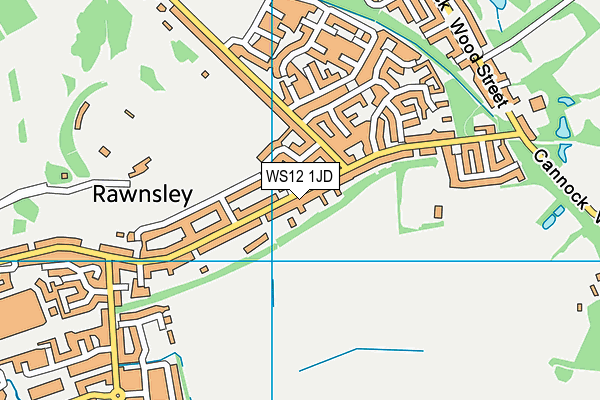 WS12 1JD map - OS VectorMap District (Ordnance Survey) WS12 1JD map - OS VectorMap District (Ordnance Survey)