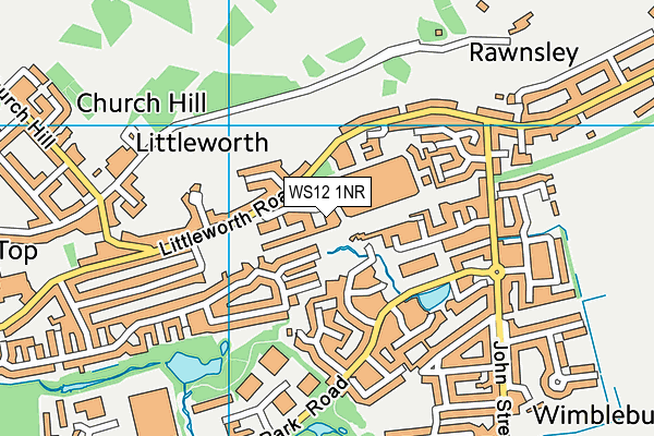 WS12 1NR map - OS VectorMap District (Ordnance Survey) WS12 1NR map - OS VectorMap District (Ordnance Survey)