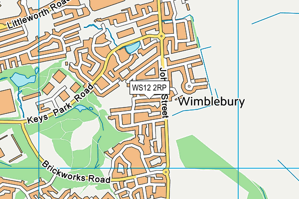 WS12 2RP map - OS VectorMap District (Ordnance Survey) WS12 2RP map - OS VectorMap District (Ordnance Survey)