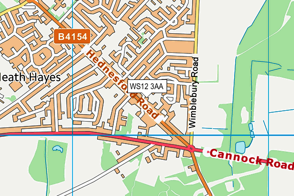 WS12 3AA map - OS VectorMap District (Ordnance Survey) WS12 3AA map - OS VectorMap District (Ordnance Survey)