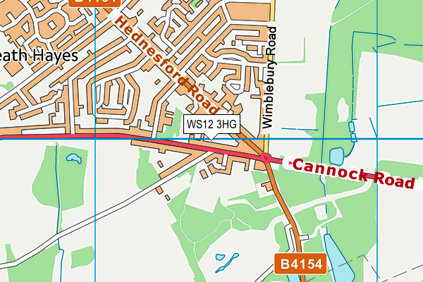 WS12 3HG map - OS VectorMap District (Ordnance Survey) WS12 3HG map - OS VectorMap District (Ordnance Survey)