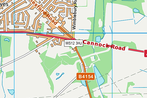 WS12 3HJ map - OS VectorMap District (Ordnance Survey) WS12 3HJ map - OS VectorMap District (Ordnance Survey)