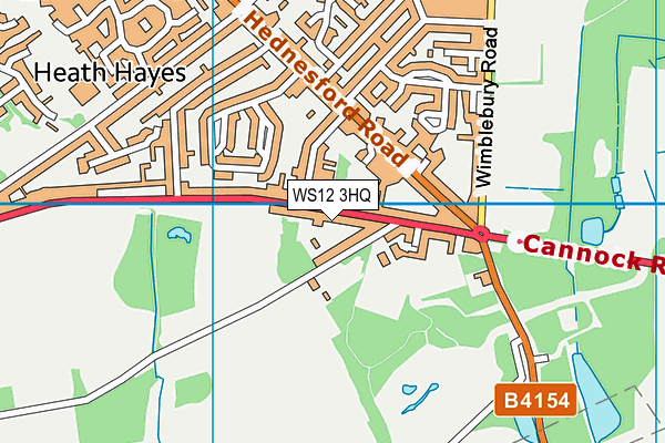 WS12 3HQ map - OS VectorMap District (Ordnance Survey) WS12 3HQ map - OS VectorMap District (Ordnance Survey)