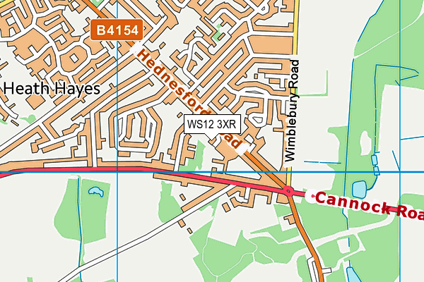 WS12 3XR map - OS VectorMap District (Ordnance Survey) WS12 3XR map - OS VectorMap District (Ordnance Survey)