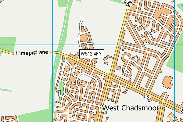WS12 4FY map - OS VectorMap District (Ordnance Survey) WS12 4FY map - OS VectorMap District (Ordnance Survey)