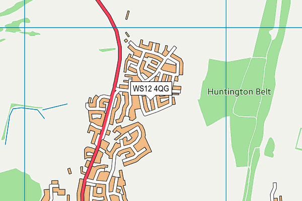 WS12 4QG map - OS VectorMap District (Ordnance Survey) WS12 4QG map - OS VectorMap District (Ordnance Survey)