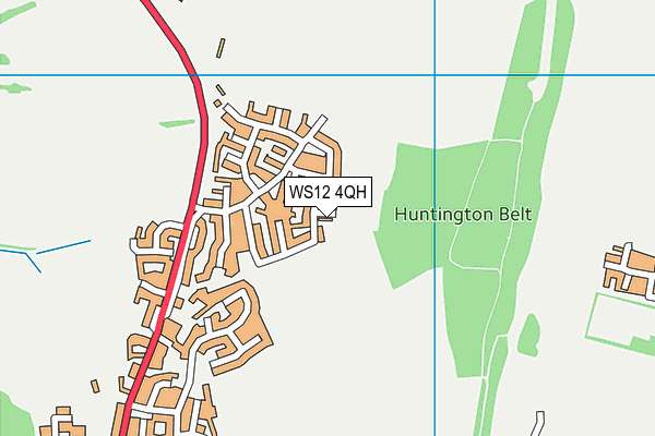 WS12 4QH map - OS VectorMap District (Ordnance Survey) WS12 4QH map - OS VectorMap District (Ordnance Survey)
