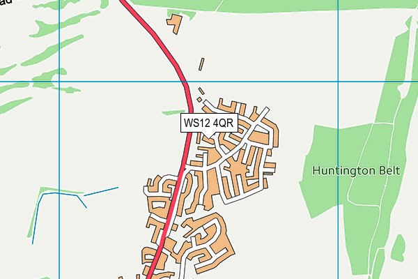WS12 4QR map - OS VectorMap District (Ordnance Survey)