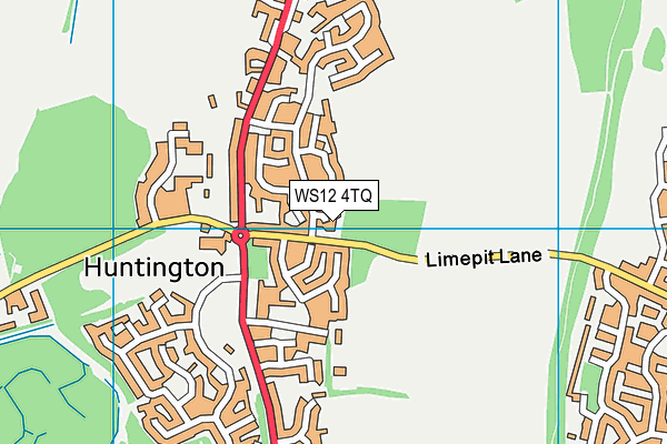 WS12 4TQ map - OS VectorMap District (Ordnance Survey)