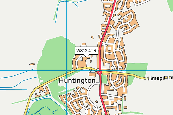 WS12 4TR map - OS VectorMap District (Ordnance Survey) WS12 4TR map - OS VectorMap District (Ordnance Survey)