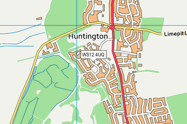 WS12 4UQ map - OS VectorMap District (Ordnance Survey) WS12 4UQ map - OS VectorMap District (Ordnance Survey)