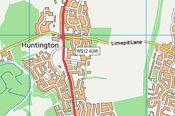 WS12 4UW map - OS VectorMap District (Ordnance Survey) WS12 4UW map - OS VectorMap District (Ordnance Survey)