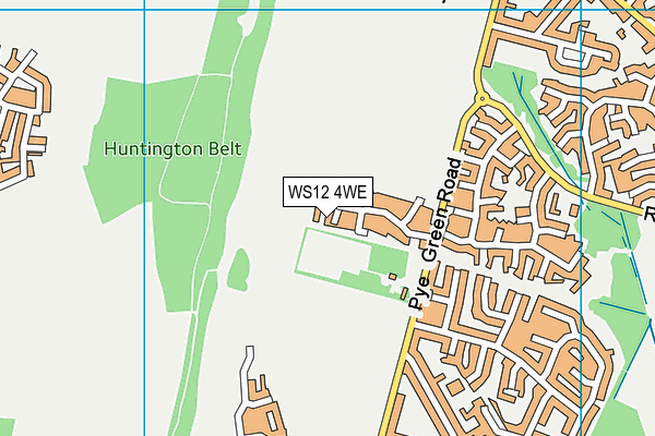 WS12 4WE map - OS VectorMap District (Ordnance Survey) WS12 4WE map - OS VectorMap District (Ordnance Survey)