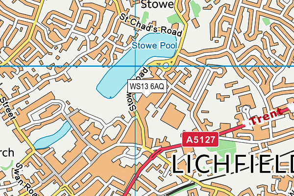 WS13 6AQ map - OS VectorMap District (Ordnance Survey)