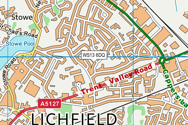 WS13 6DQ map - OS VectorMap District (Ordnance Survey) WS13 6DQ map - OS VectorMap District (Ordnance Survey)