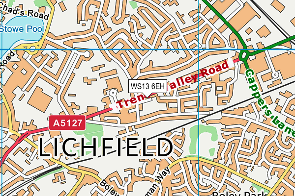WS13 6EH map - OS VectorMap District (Ordnance Survey) WS13 6EH map - OS VectorMap District (Ordnance Survey)