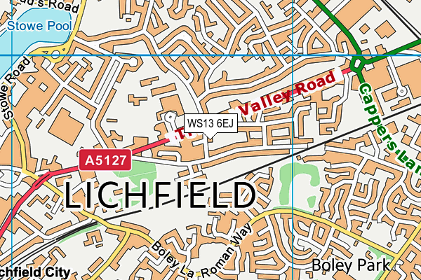 WS13 6EJ map - OS VectorMap District (Ordnance Survey) WS13 6EJ map - OS VectorMap District (Ordnance Survey)