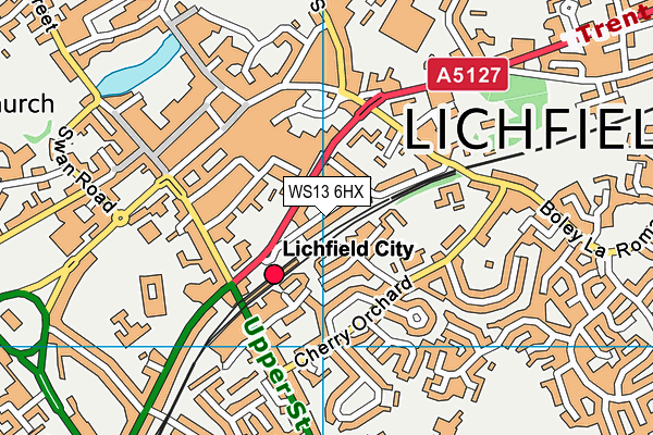 WS13 6HX map - OS VectorMap District (Ordnance Survey) WS13 6HX map - OS VectorMap District (Ordnance Survey)