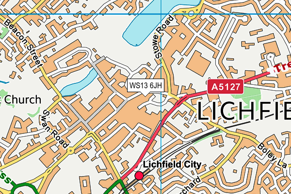 WS13 6JH map - OS VectorMap District (Ordnance Survey) WS13 6JH map - OS VectorMap District (Ordnance Survey)
