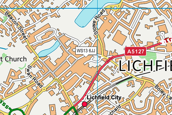 WS13 6JJ map - OS VectorMap District (Ordnance Survey)