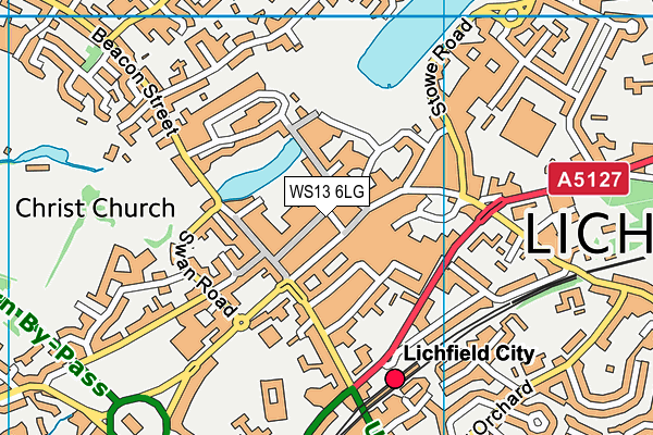 WS13 6LG map - OS VectorMap District (Ordnance Survey) WS13 6LG map - OS VectorMap District (Ordnance Survey)
