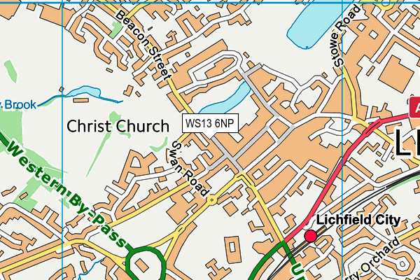 WS13 6NP map - OS VectorMap District (Ordnance Survey) WS13 6NP map - OS VectorMap District (Ordnance Survey)