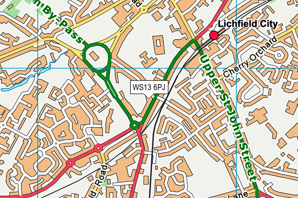 WS13 6PJ map - OS VectorMap District (Ordnance Survey) WS13 6PJ map - OS VectorMap District (Ordnance Survey)