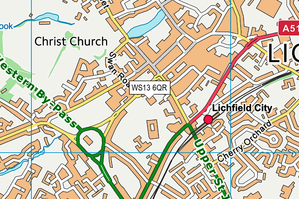 WS13 6QR map - OS VectorMap District (Ordnance Survey) WS13 6QR map - OS VectorMap District (Ordnance Survey)