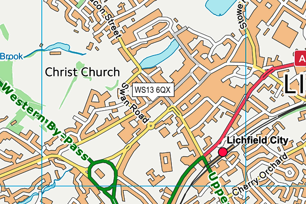 WS13 6QX map - OS VectorMap District (Ordnance Survey) WS13 6QX map - OS VectorMap District (Ordnance Survey)